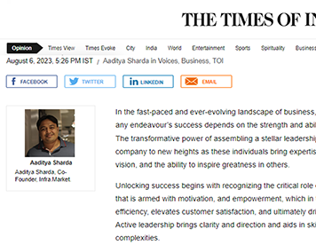 Unlocking success: Building a stellar leadership team – Aaditya Sharda, Co-founder
