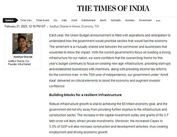 A futuristic budget for India 2.0 – Aaditya Sharda, Co-Founder 