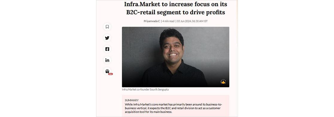 Infra.Market to increase focus on its B2C-retail segment to drive profits