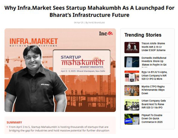 Why Infra.Market Sees Startup Mahakumbh As A Launchpad For Bharat’s Infrastructure Future