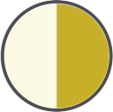 IVORY BODY & GOLD HANDLE & FLANGE