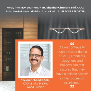 Mr. Shekhar Chandra Sati, COO, Infra Market Wood division in chat with SURFACES REPORTER